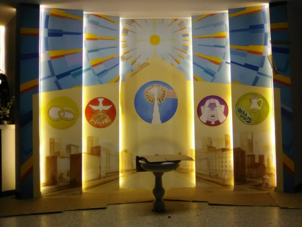 Baptisterio_Mural iglesia_Outon