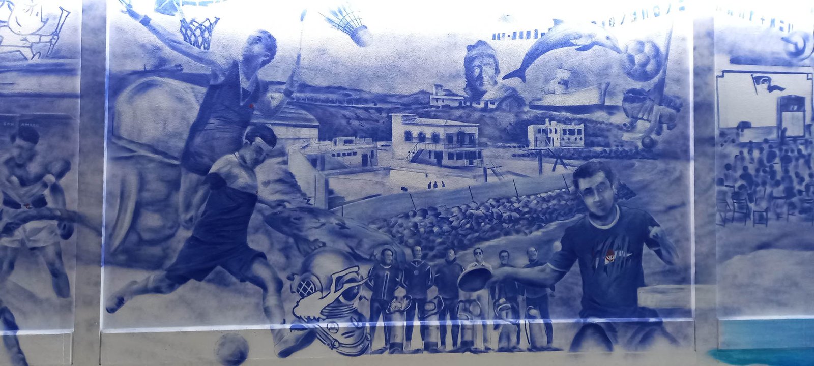 Club del Mar San Amaro Coruña-Mural Outón Años 70