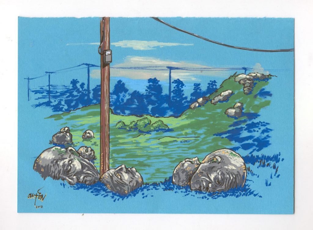 A Gandara de Durmitóns nas Sonecas_Fisterras de Nengures_Outon_dibujo_debuxo_debujo_drawing