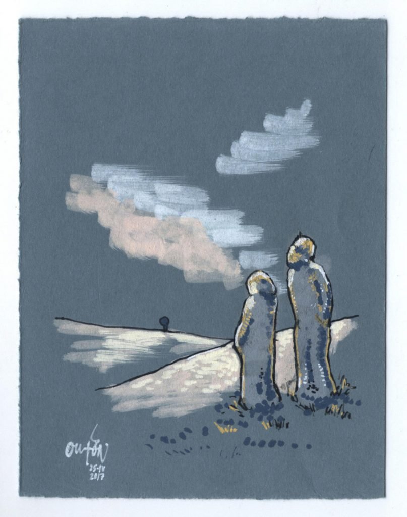 As Pedras dos Meniños no Monte de Orfos_Fisterras de Nengures_Outon_dibujo_debuxo_debujo_drawing