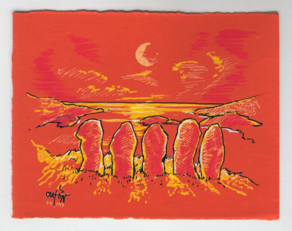 Cae o dia nas Tumbas dOs Sentidos_Fisterras de Nengures_Outon_dibujo_debuxo_debujo_drawing