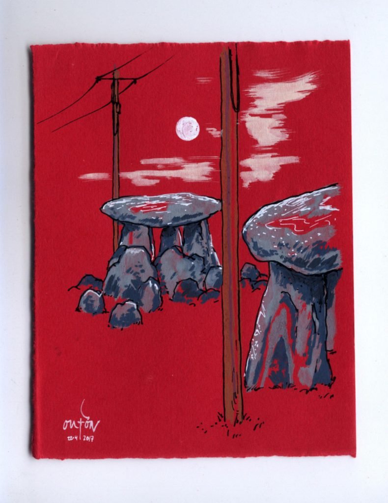 Eira dos dolmens en Sangueirais_Fisterras de Nengures_Outon_dibujo_debuxo_debujo_drawing