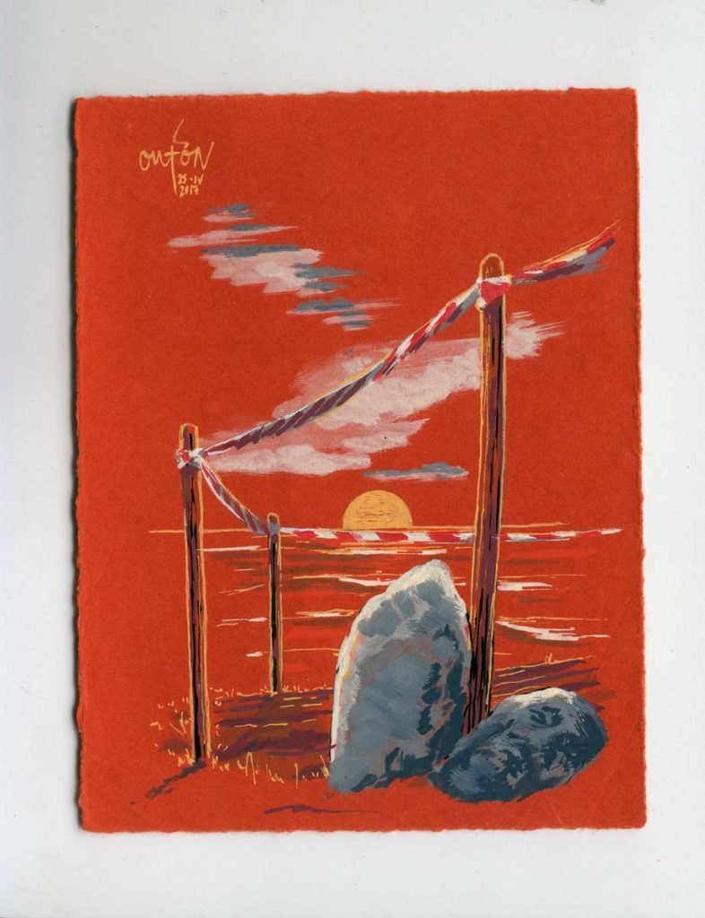 Horta arada en Suores_Fisterras de Nengures_Outon_dibujo_debuxo_debujo_drawing