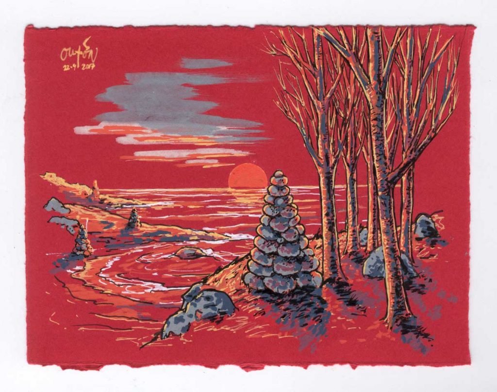 Milladoiros na Angra de Secaños_Fisterras de Nengures_Outon_dibujo_debuxo_debujo_drawing