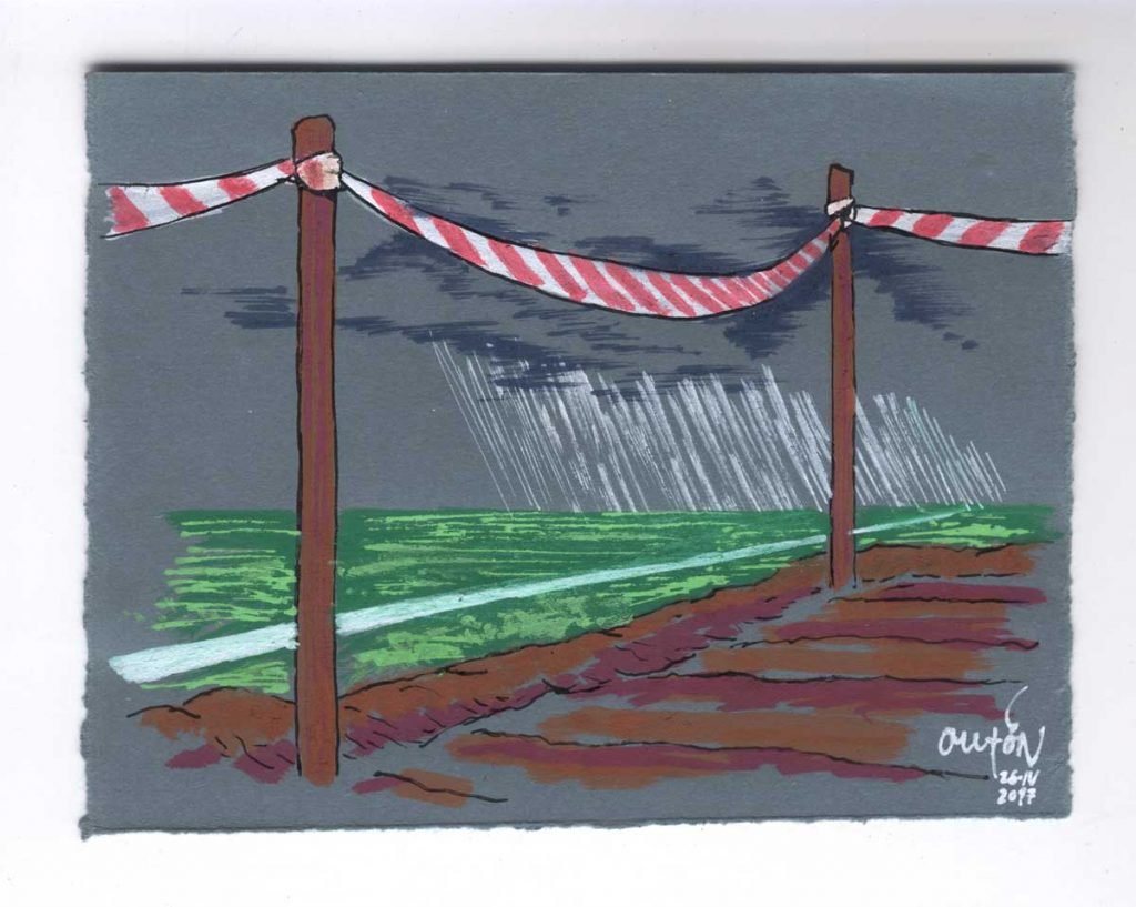 O campo do Atletico Furon CF_Fisterras de Nengures_Outon_dibujo_debuxo_debujo_drawing