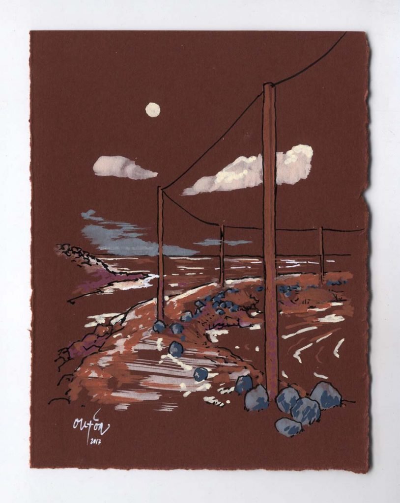 O dique da cetarea de Estancaugas_Fisterras de Nengures_Outon_dibujo_debuxo_debujo_drawing