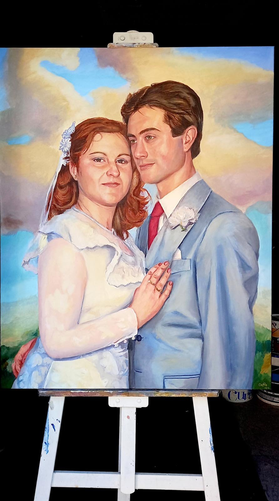 Pablo-e-Merche_Retrato_Pintura-oleo_Pablo-Outon