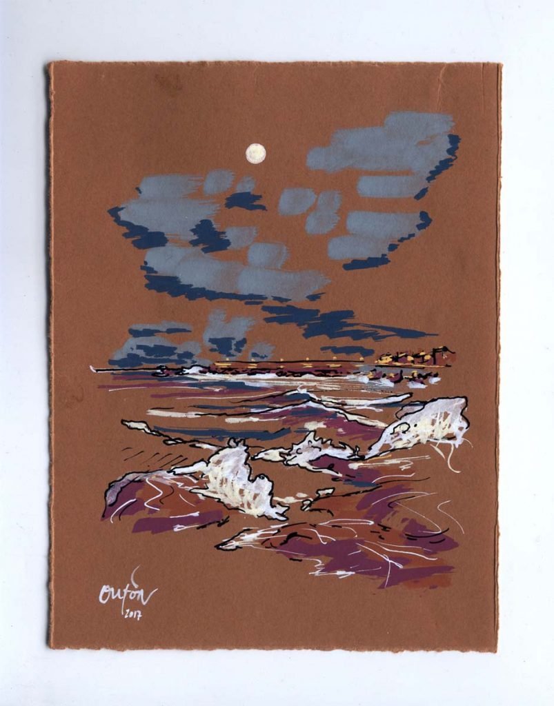 Peirao dende o Rochallo_Fisterras de Nengures_Outon_dibujo_debuxo_debujo_drawing