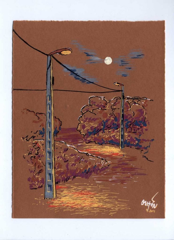 Polos camiños de Nengures_Fisterras de Nengures_Outon_dibujo_debuxo_debujo_drawing