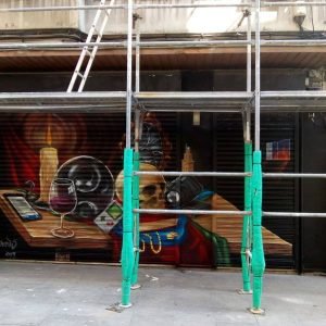 Mural fachada Bar 13 A Coruña_Outon