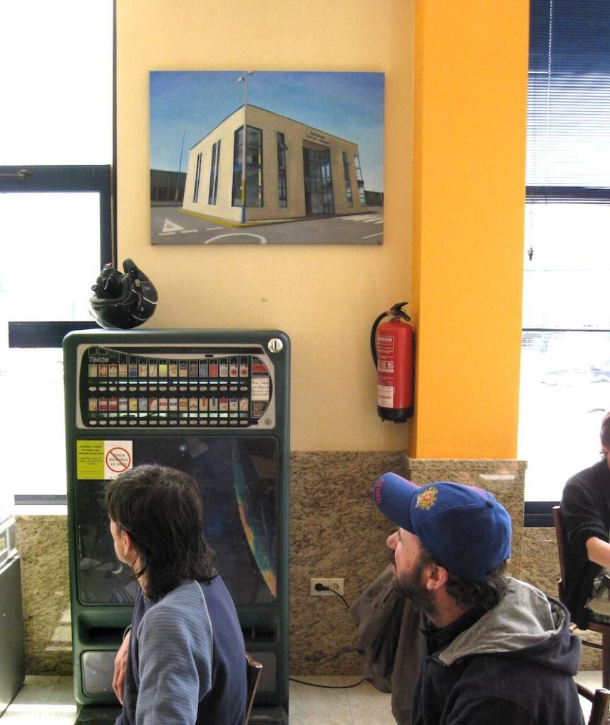 Cuadro Pintura Bar Barlovento Puerto A Coruña Oza interior_Outon