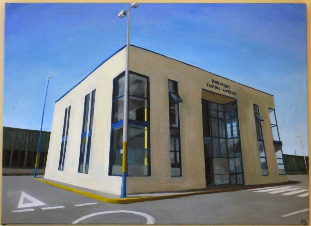 Cuadro Pintura Bar Barlovento Puerto A Coruña Oza_Outon