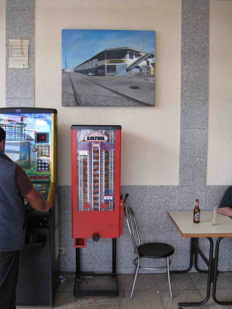 Cuadro Pintura Bar del Puerto A Coruña interior_Outon