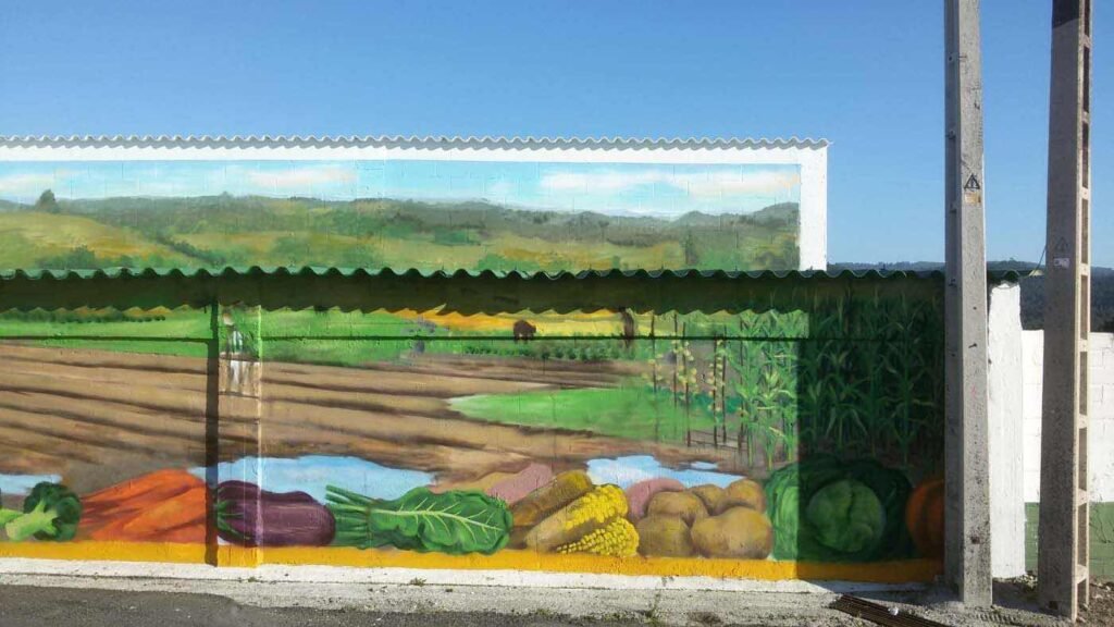 Cultiagro Laracha_mural detalle verduras_Outon