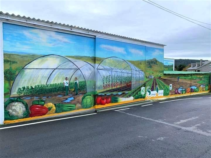 Cultiagro Laracha_mural nave final invernadeiros hortas_Outon