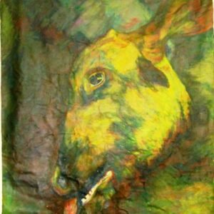 Pintura óleo_Matadero_Cabeza de res_Pablo Outon