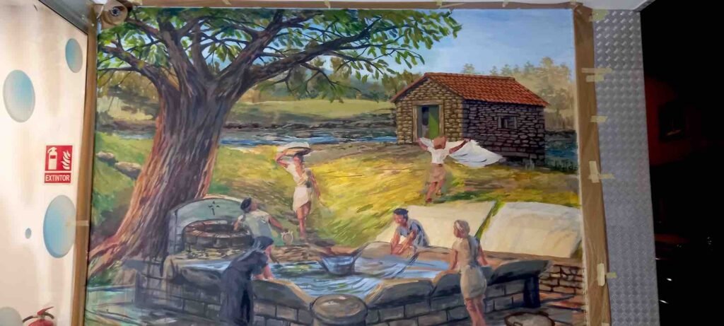 Mural Lavadeiro de Pablo Outón proceso