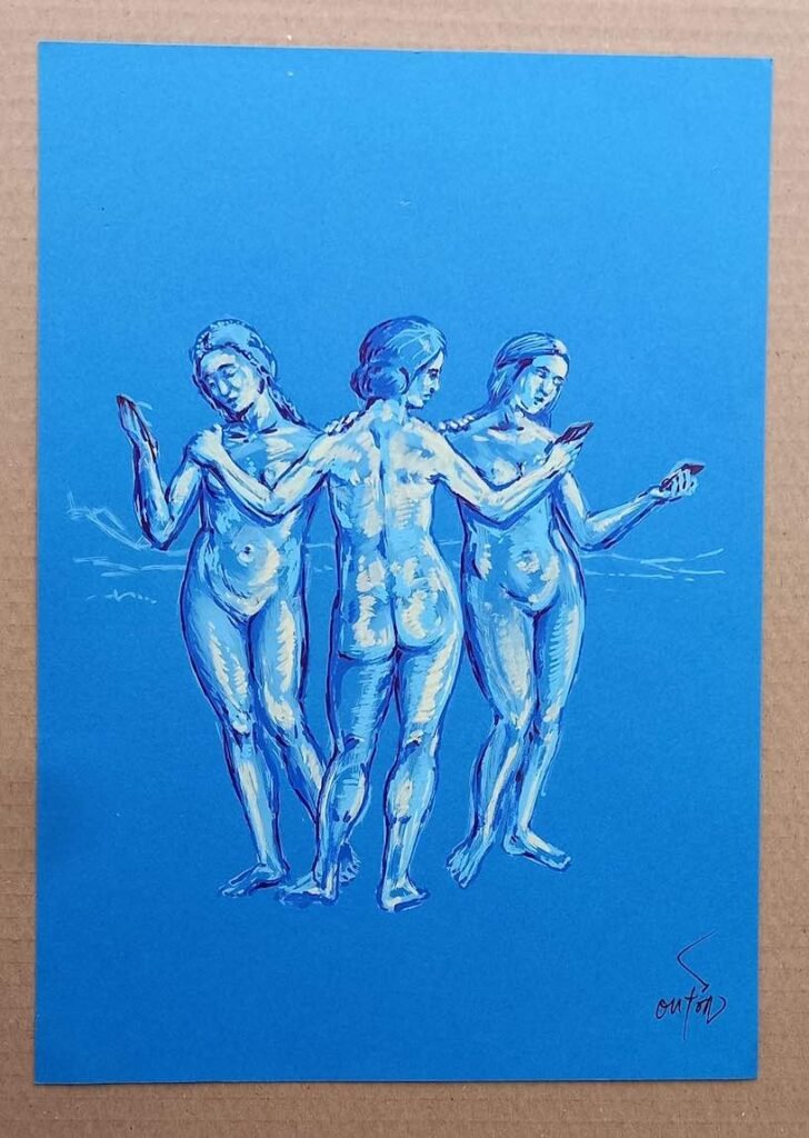 Dibujo de Pablo Outón. Versión de Rubens