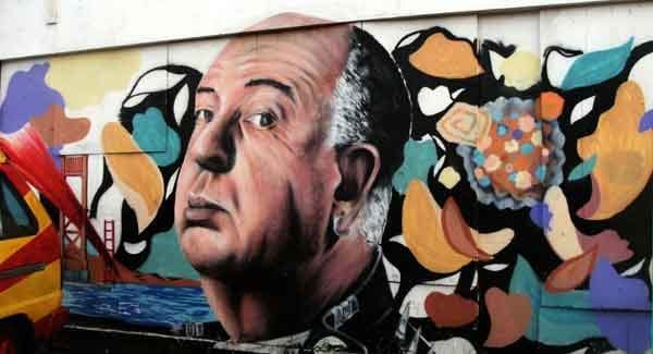 Graffiti art Alfred Hitchcock Vertigo_Leytonstone London_Pablo Outon