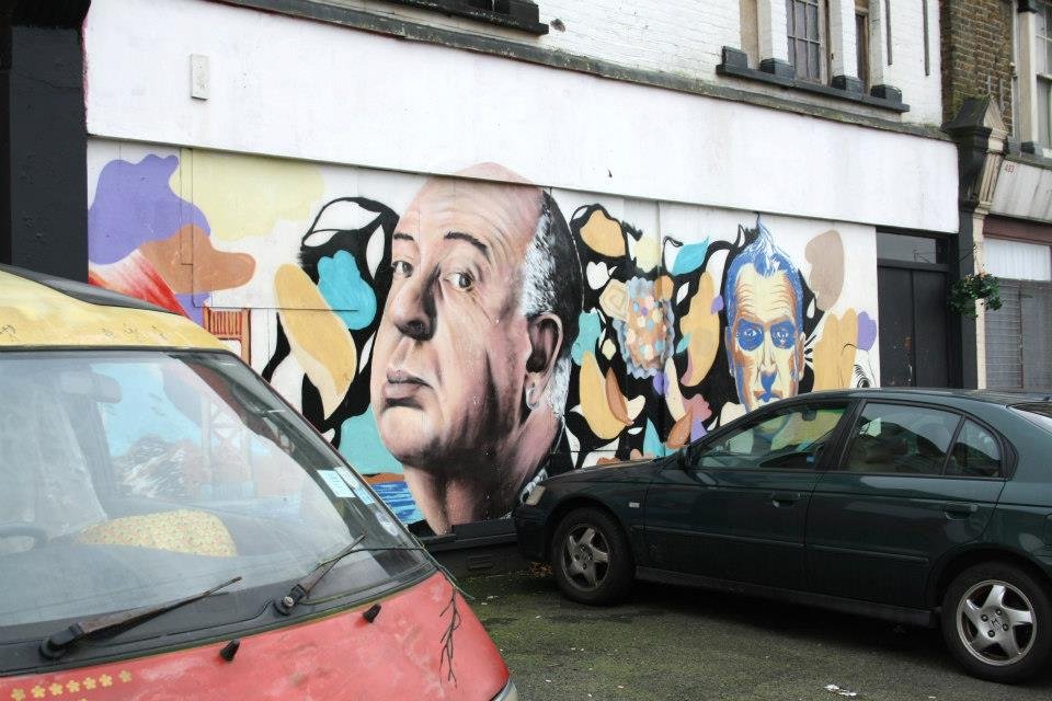 Graffiti art Alfred Hitchcock Vertigo_Leytonstone London_Pablo Outon