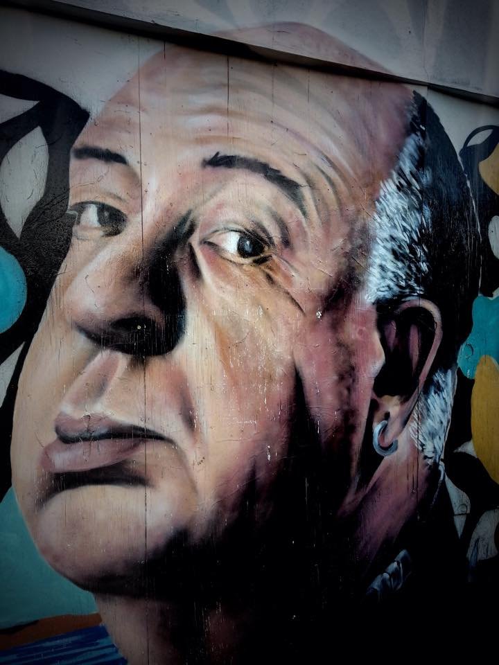 Graffiti art Alfred Hitchcock Vertigo_Leytonstone London_Pablo Outon_portrait
