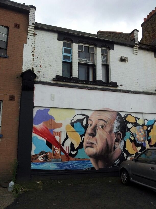 Graffiti art Alfred Hitchcock Vertigo_Leytonstone London_Pablo Outon_portrait
